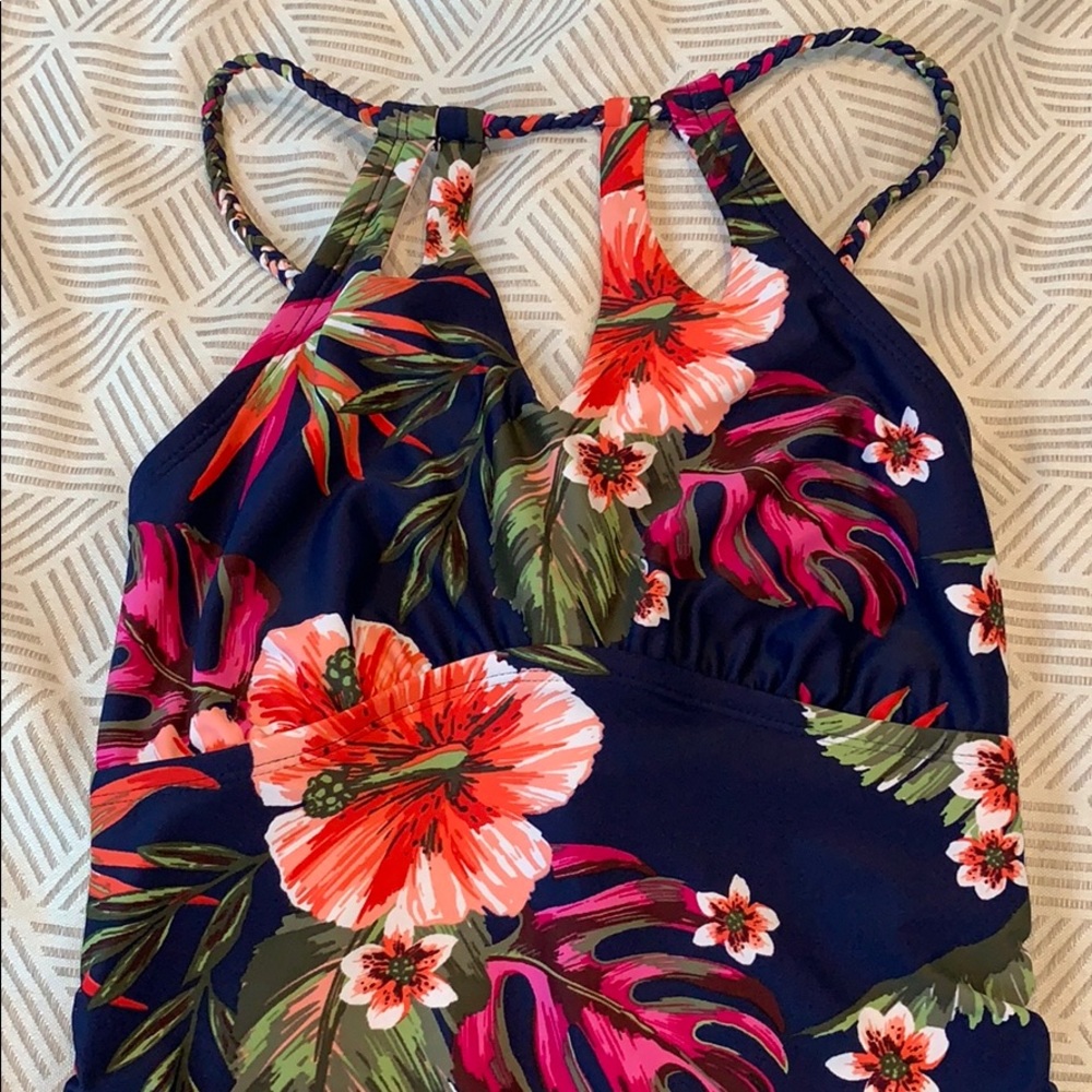 Navy one piece swimsuit
